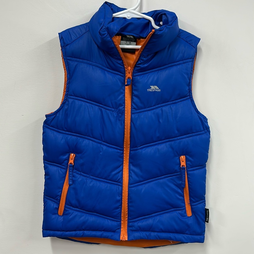 Trespass blue orange puffer vest 7/8